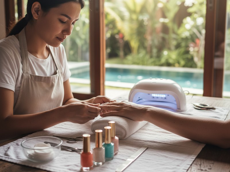 Manicure home service in Canggu, Bali