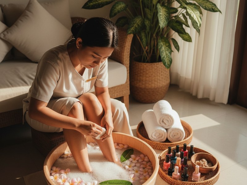 Pedicure home service in Canggu, Bali
