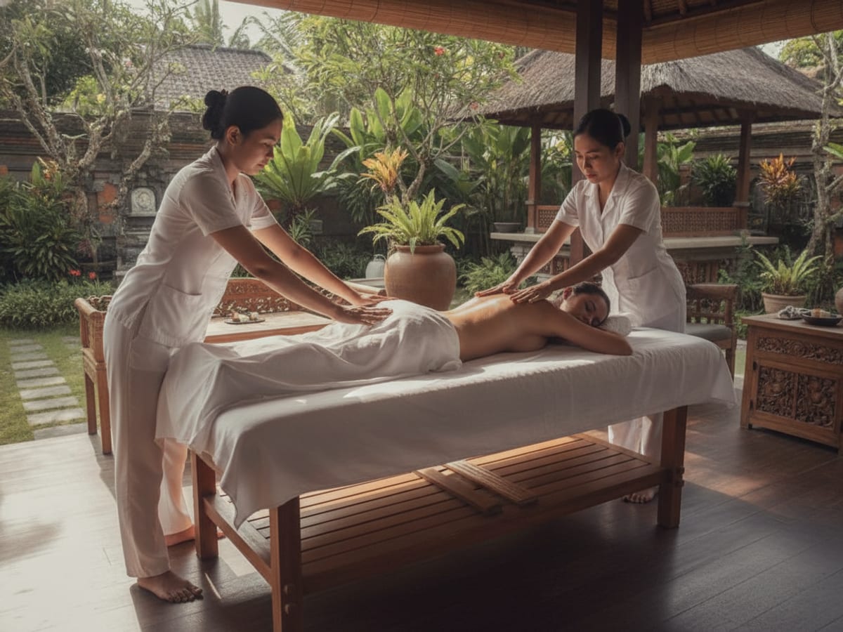 Signature Royal Massage (4 Hand) home service in Canggu, Bali